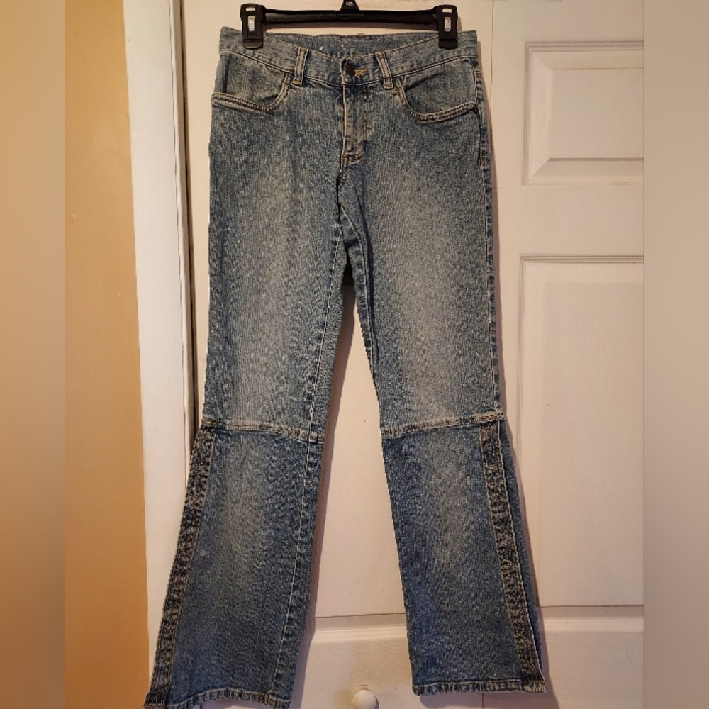 Polo Jeans Co Ralph Lauren Womens 4 Jeans Blue Denim Split Flared Leg